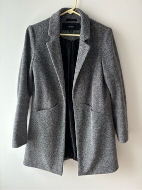 Vero Moda Women’s Gray Herringbone Pea Coat